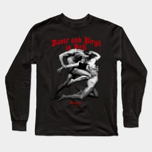 Dante and Virgil in Hell Red & Black Long Sleeve T-Shirt